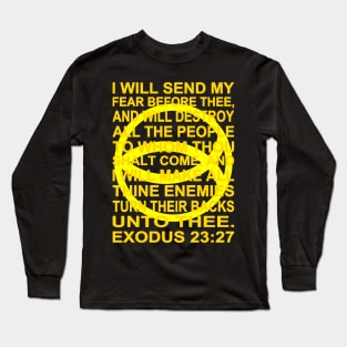 Yellow Ichthys – Exodus 23:27 Long Sleeve T-Shirt